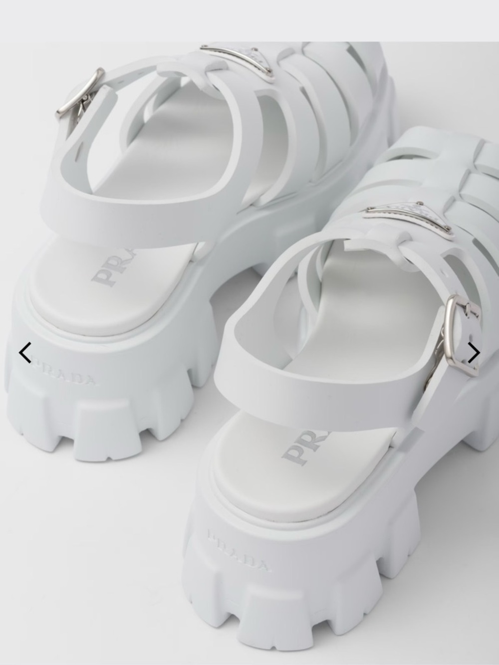 Prada Rubber Monolith Sandals - Picture 2 of 10